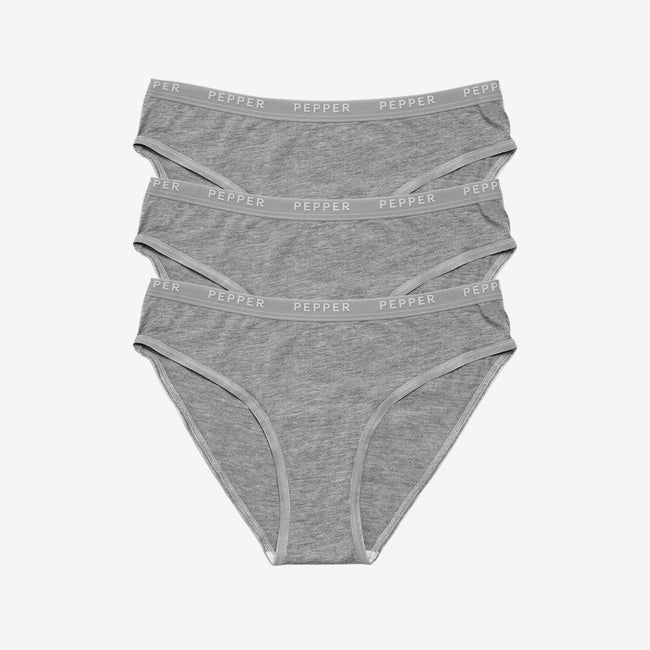 Supima® Cotton Bikini 3 Pack Heather Grey