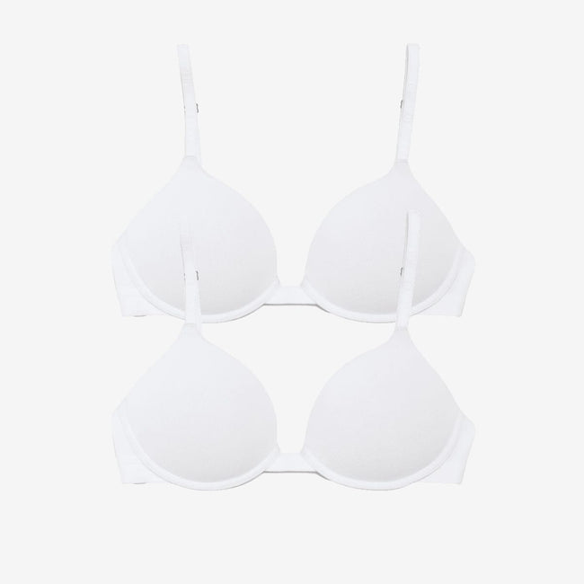 Supima® Cotton Lift Up Bra Duo White