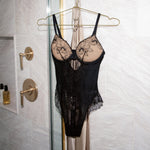 Embroidery Lift Up Teddy Black