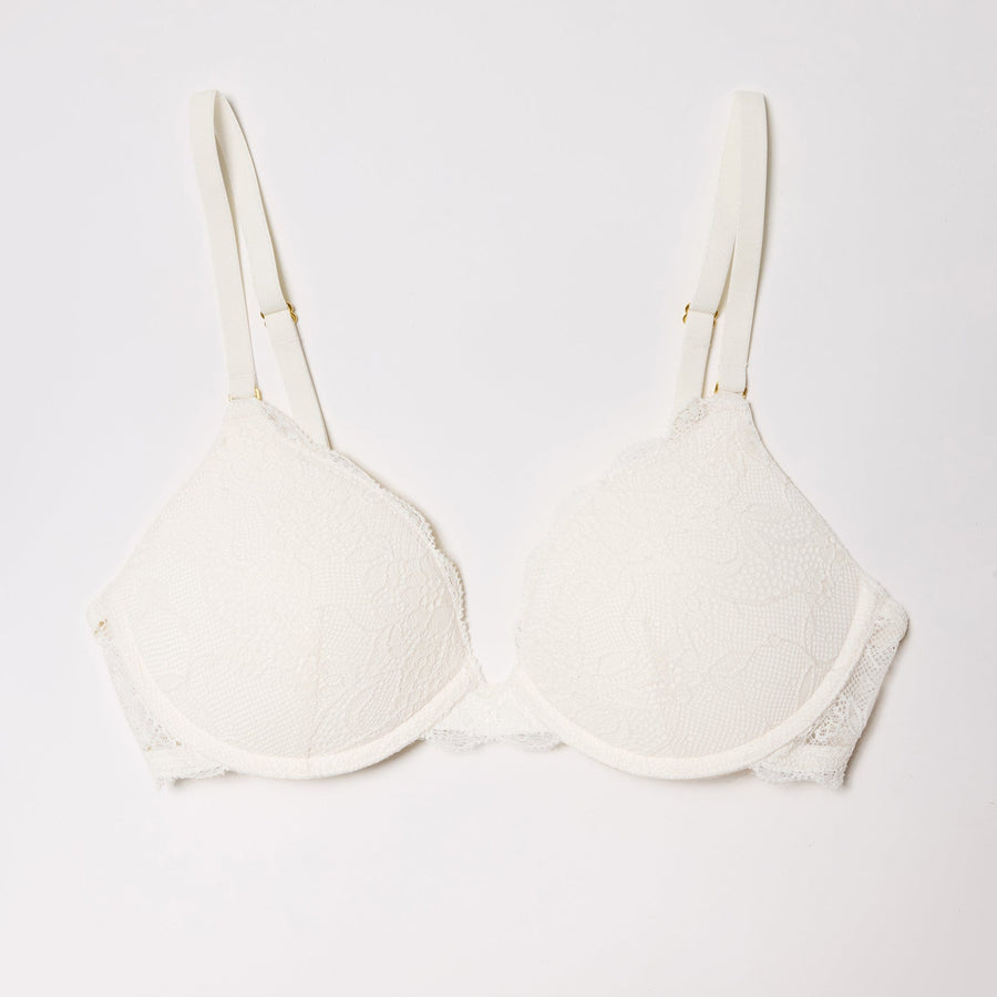 All Over Lace Lift Up Bra Ecru