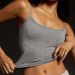 Supima® Cotton Cami Bra Heather Grey