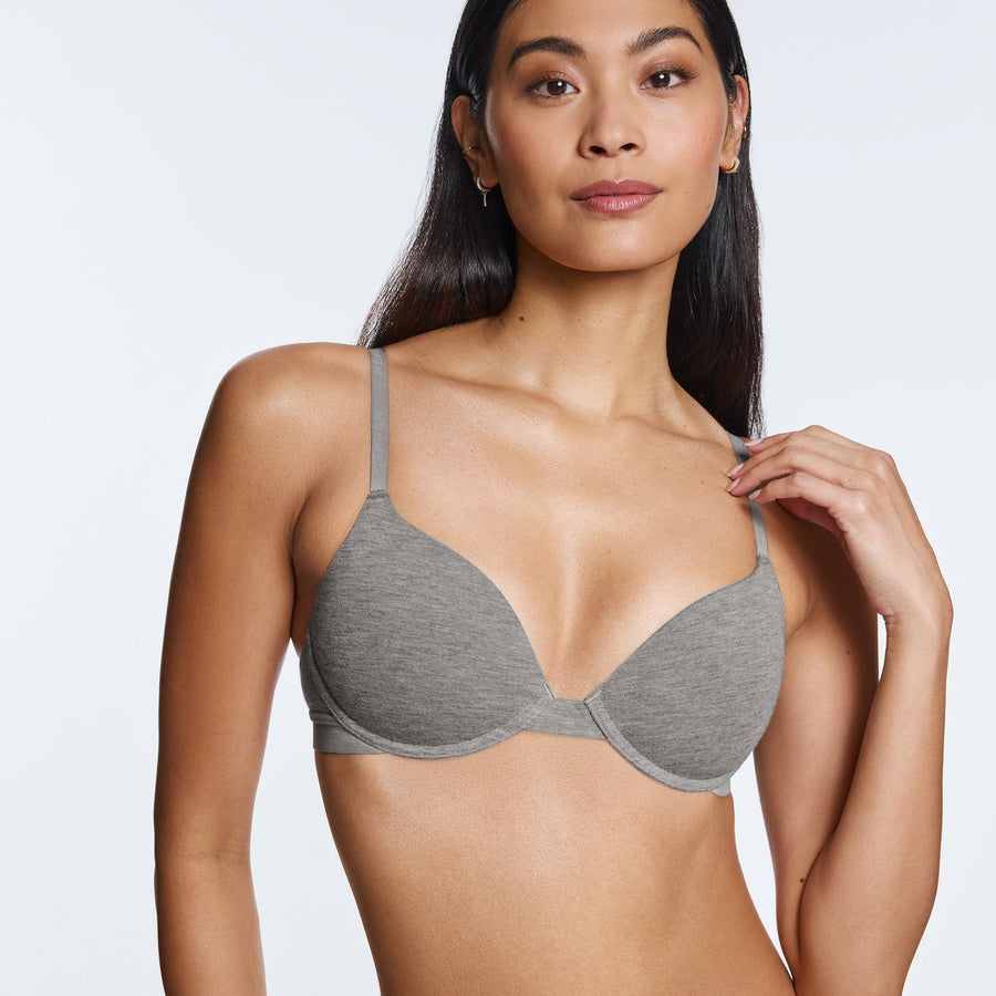Supima® Cotton Lift Up Bra Duo Heather Grey