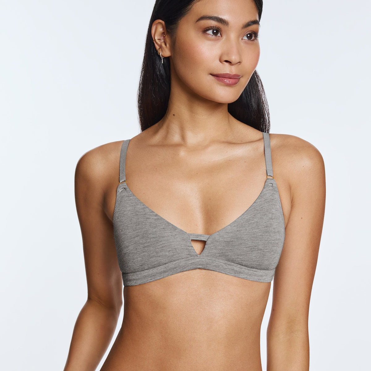 Supima® Cotton Wirefree Bra Duo Black/Heather Grey