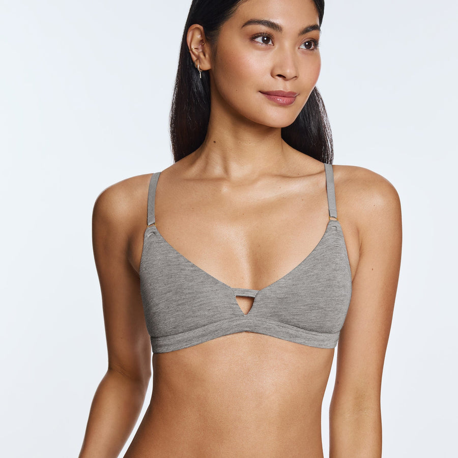 Supima® Cotton Wirefree Bra Duo Black/Heather Grey