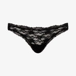 Effortless Lace Thong Black