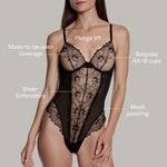 Embroidery Lift Up Teddy Black