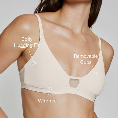 Limitless Wirefree Scoop Bra Ecru