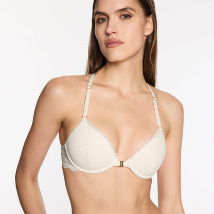 Lace Racerback Lift Up Bra Ecru