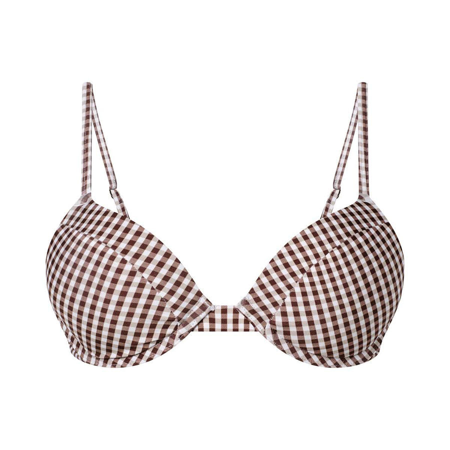 Lift Up Bikini Top Gingham