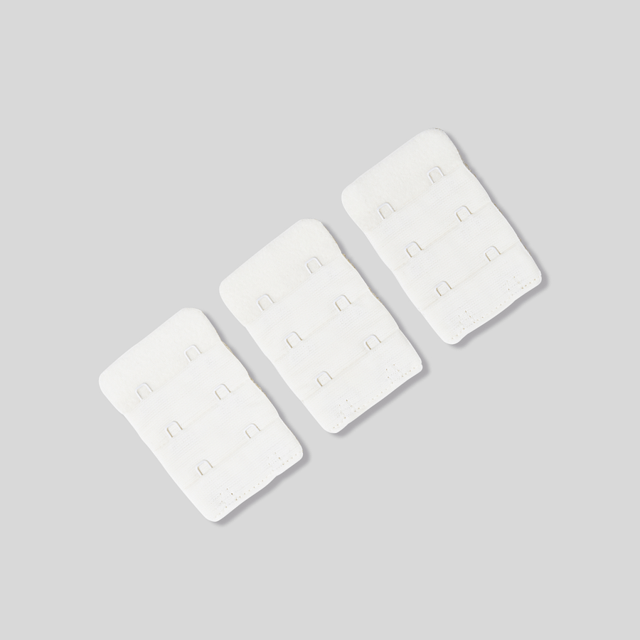 Two-Hook Pepper Bra Extenders 3 Pack Ecru