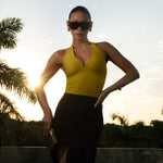 Plunge Halter Top Zest