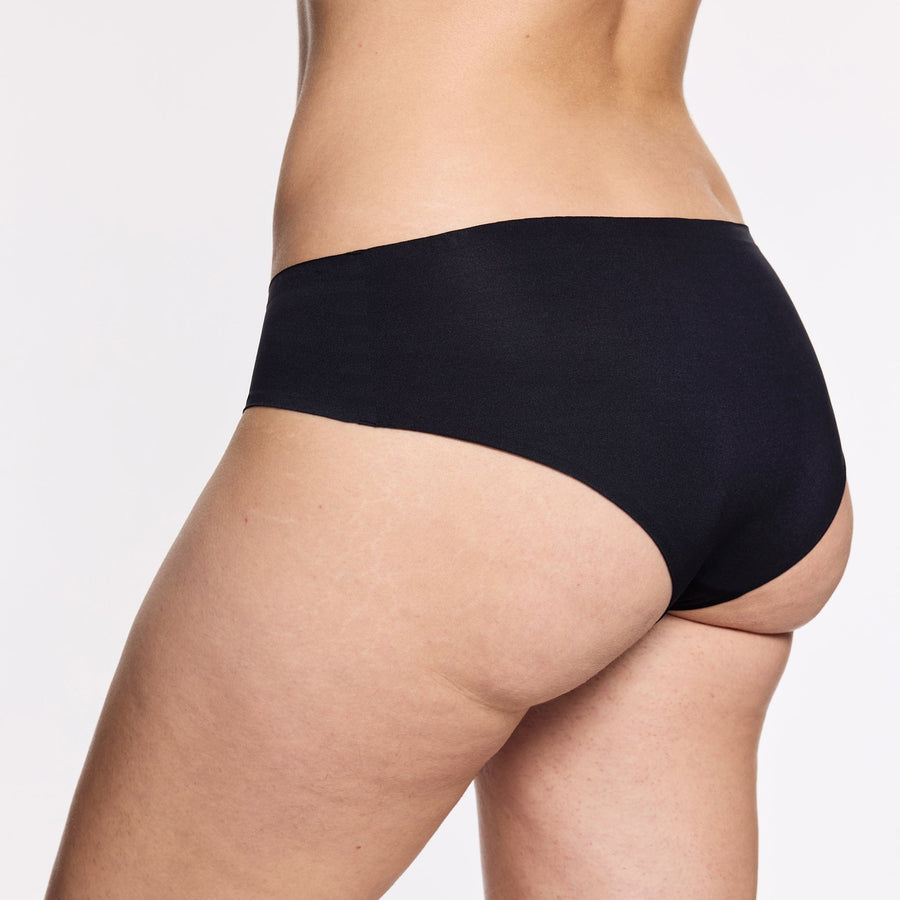 Simply Smooth No Show Hiphugger 5 Pack Black