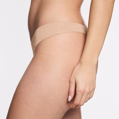 Simply Smooth No Show Thong 3 Pack Terra/Buff/Black