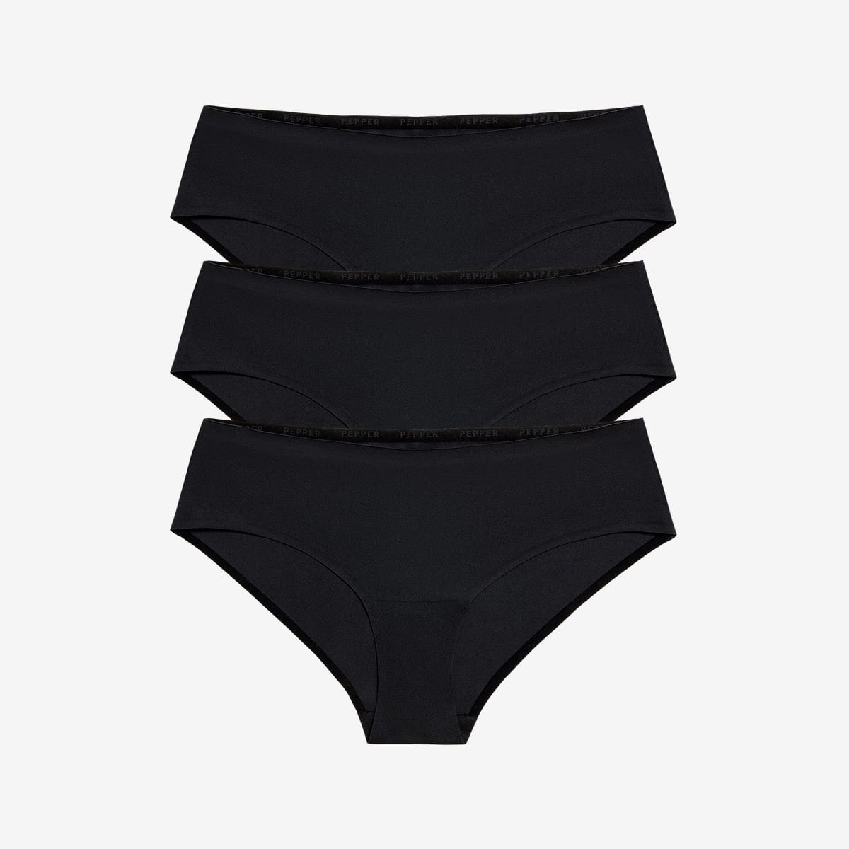 Simply Smooth No Show Hiphugger 3 Pack Black
