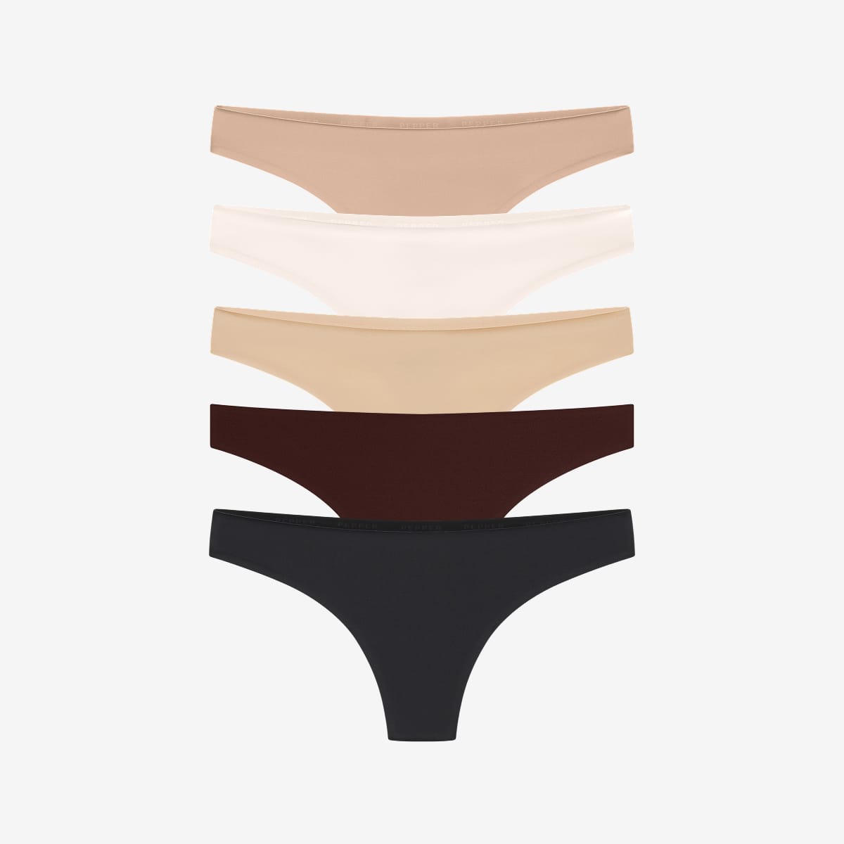Simply Smooth No Show Thong 5 Pack