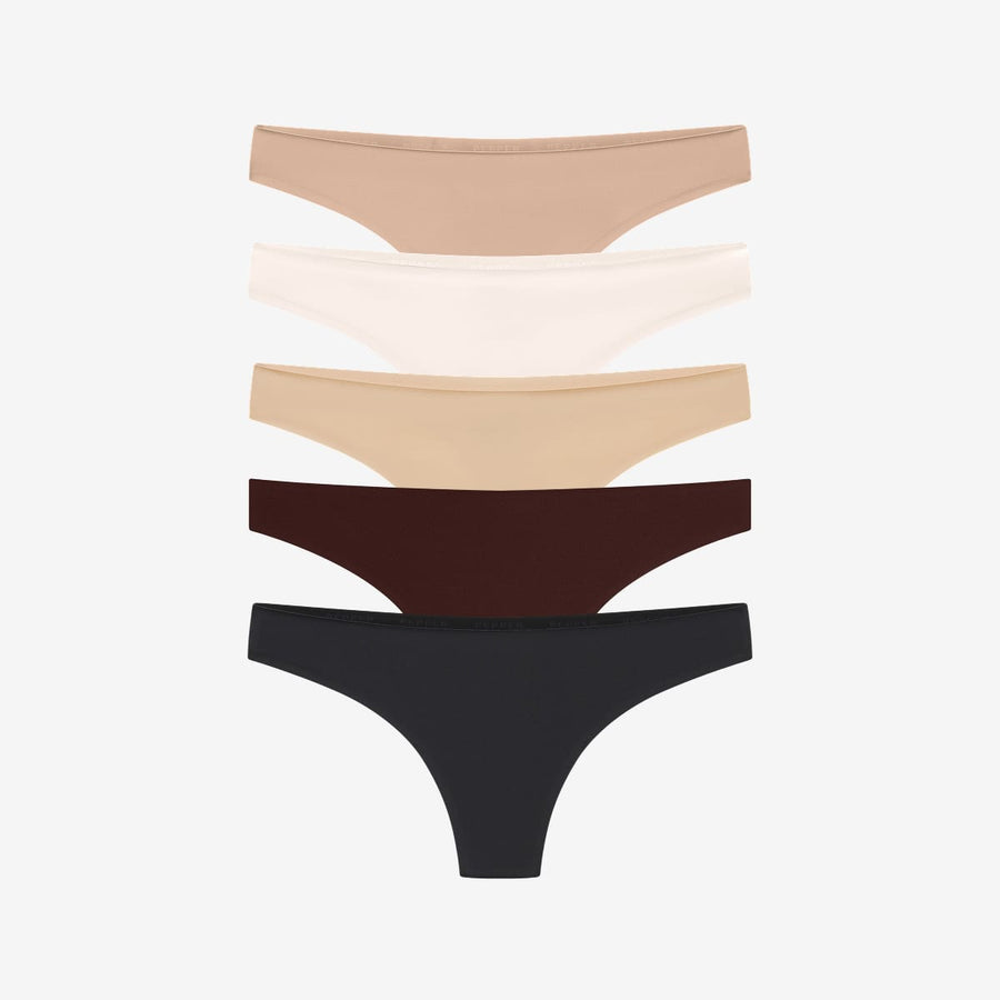 Simply Smooth No Show Thong 5 Pack