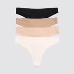 Simply Smooth No Show Thong Black