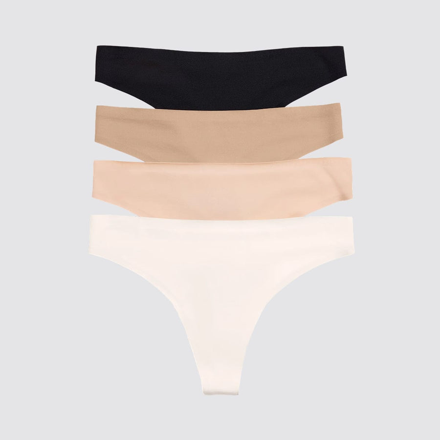 Simply Smooth No Show Thong Black