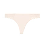 Smooth Fine Lace Thong Sand