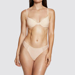 Smooth Mosaic Lace Thong Sand