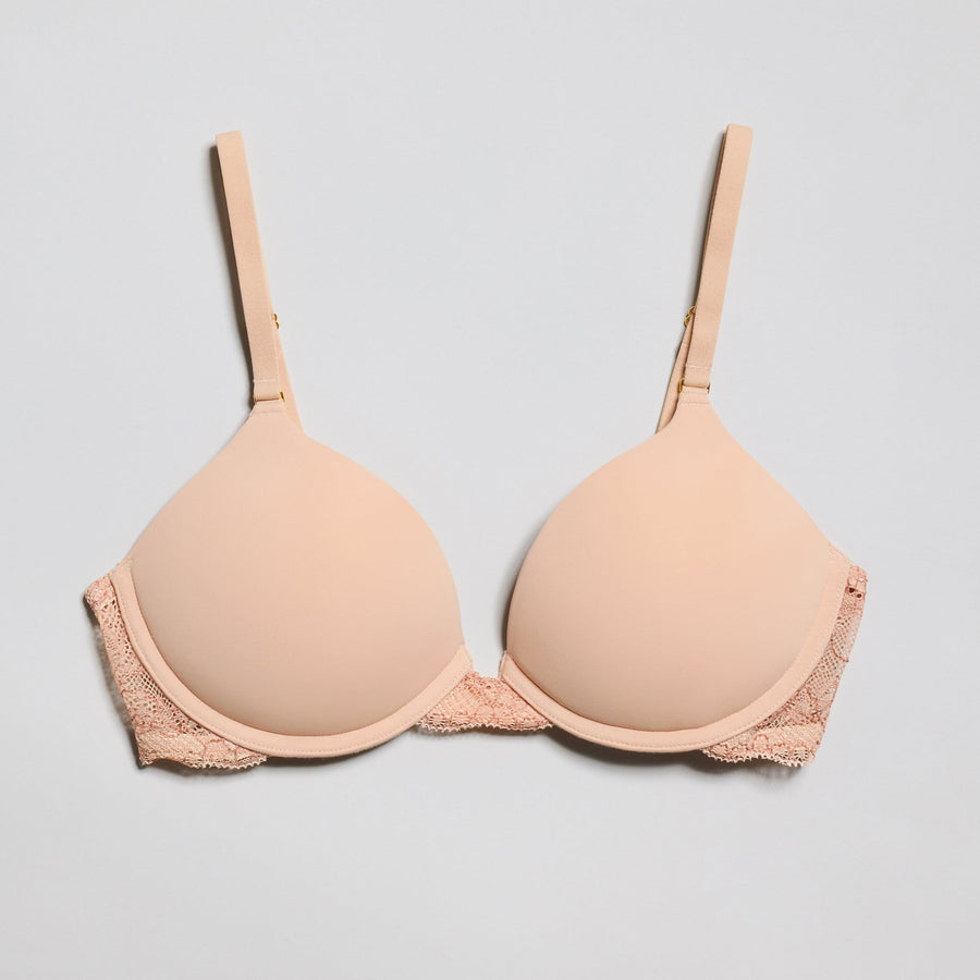 Smooth Lace Lift Up Bra Buff Two-Tone