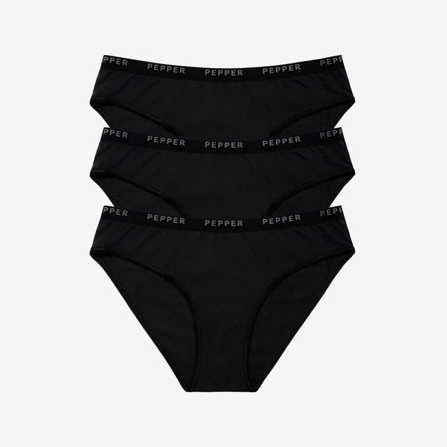 Supima® Cotton Bikini 3 Pack Black
