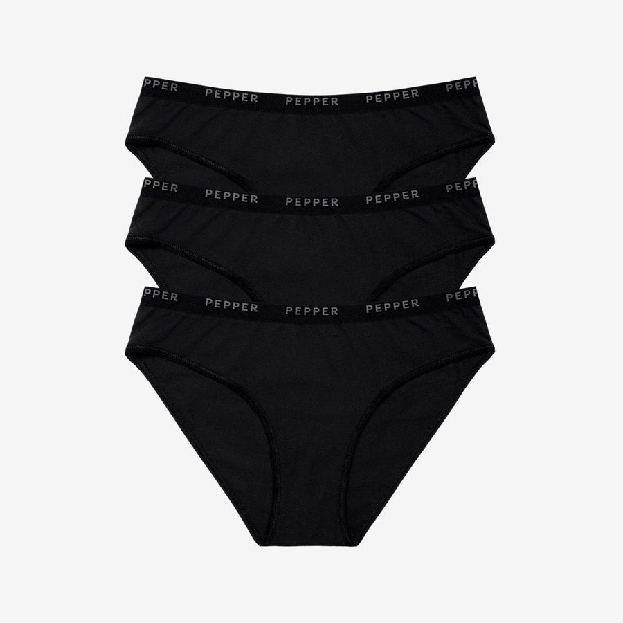 Supima® Cotton Bikini 3 Pack Black