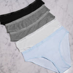 Supima® Cotton Bikini Powder Blue Stripe