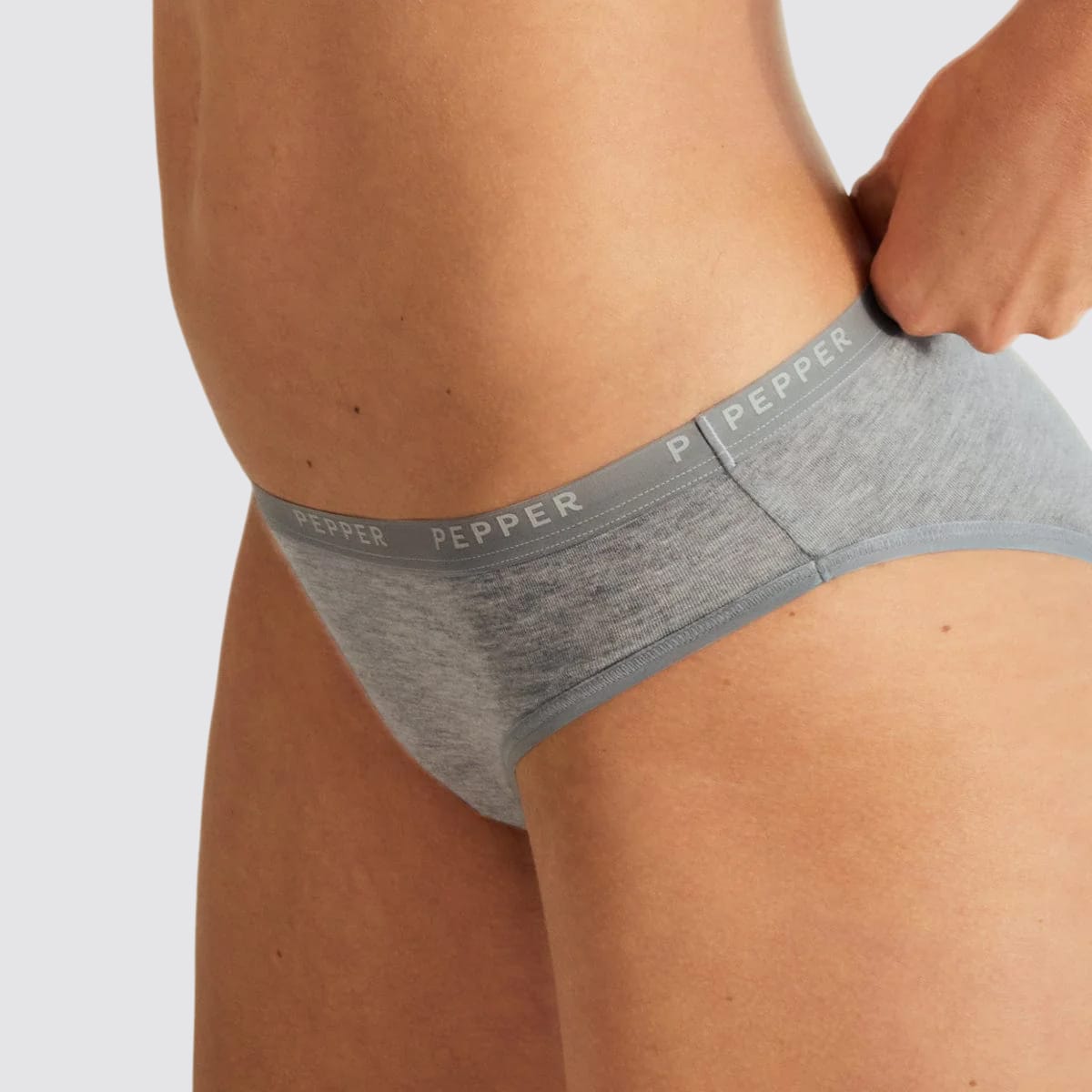 Supima® Cotton Bikini Heather Grey