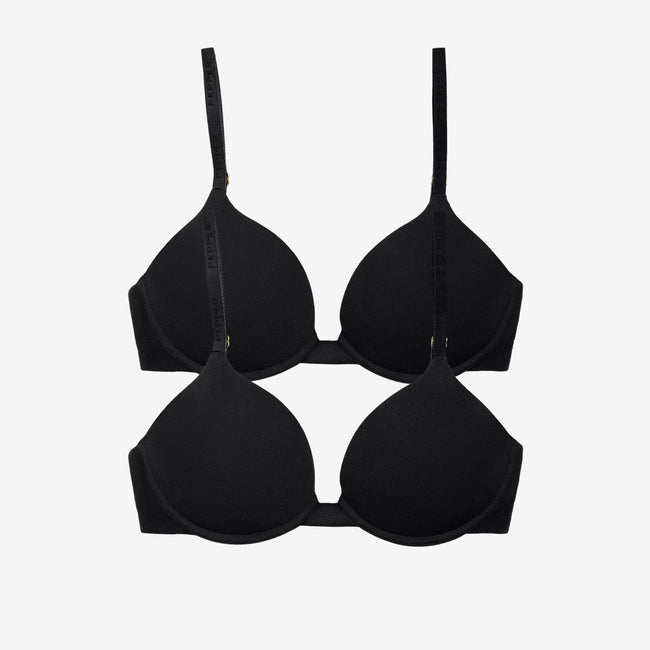 Supima® Cotton Lift Up Bra Duo Black