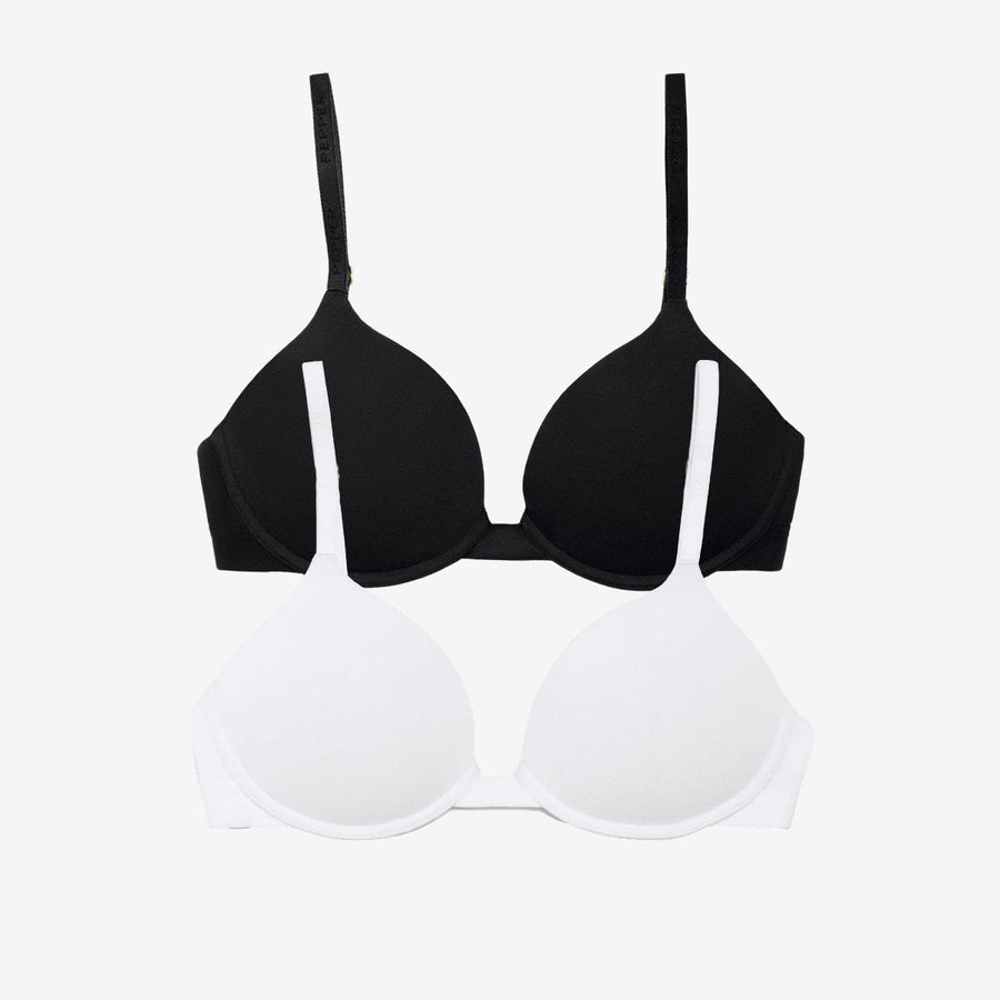 Supima® Cotton Lift Up Bra Duo Black/White
