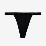 Supima® Cotton String Thong Black