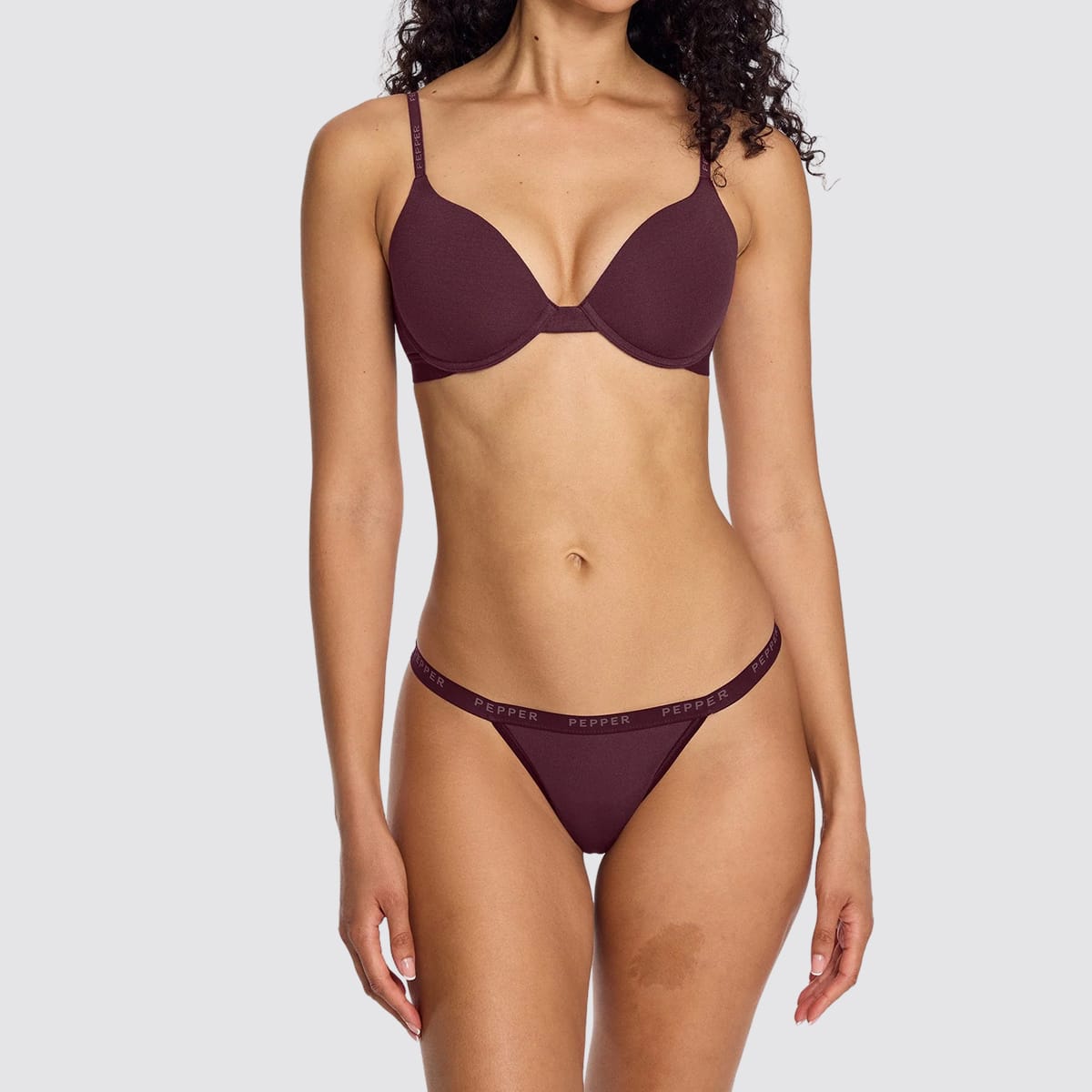 Supima® Cotton String Thong Fig