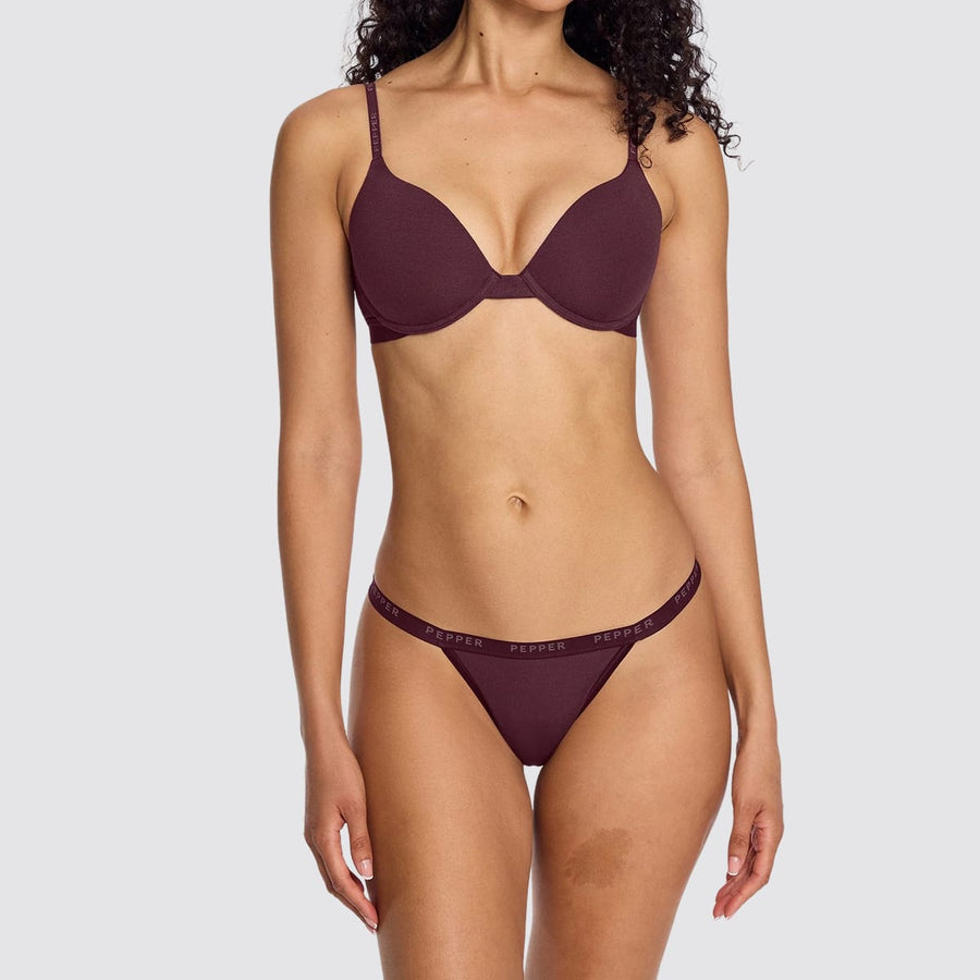 Supima® Cotton String Thong Fig