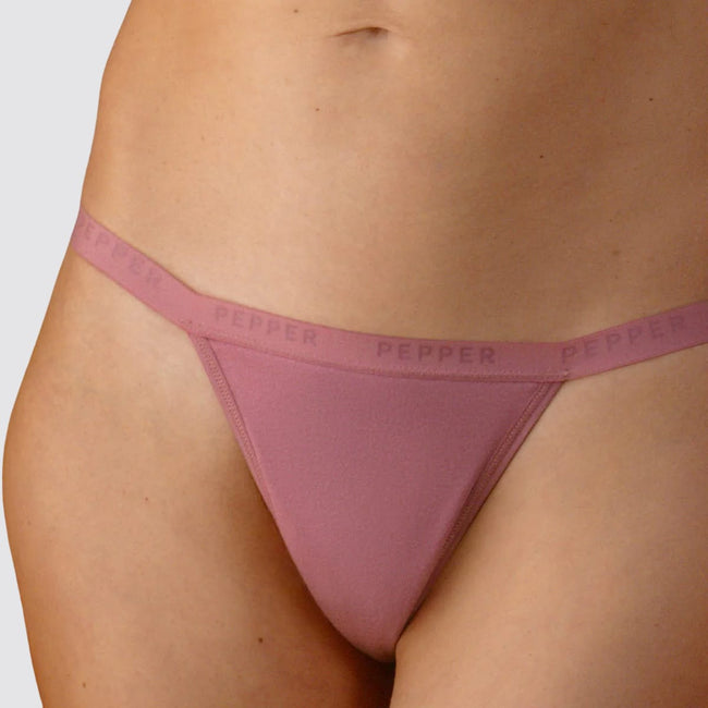 Supima® Cotton String Thong Lilas