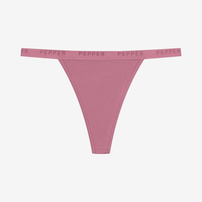 Supima® Cotton String Thong Lilas