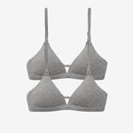 Supima® Cotton Wirefree Bra Duo Heather Grey