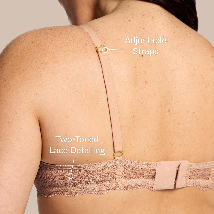 Smooth Lace Lift Up Bra Buff Two-Tone
